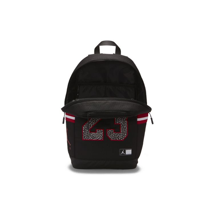 Jordan Goat 23 Sports Sweatshirt Print Crackle Pattern Polyester Basketball Backpack Unisex backpack Black 9A0419-023