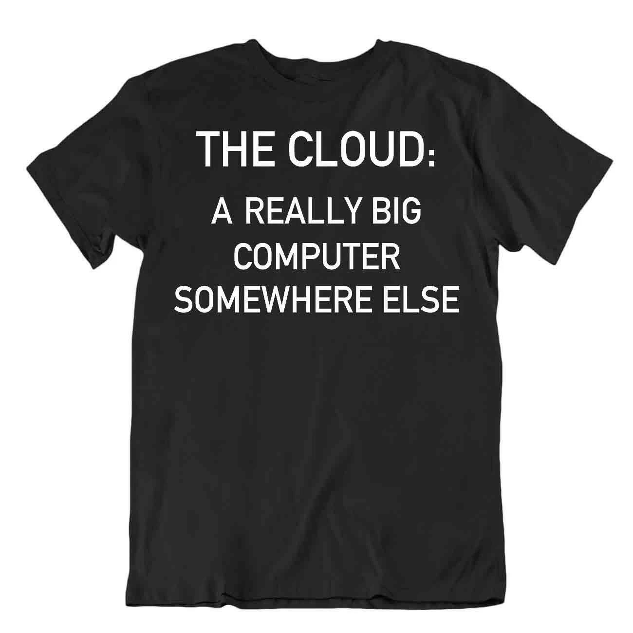Cloud Realy Big Computer Tshirt Programmer T-Shirt Retro Networking Tee XL