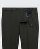 MUSINSA STANDARD Tapered Hidden Banding Crop Slacks [Khaki]