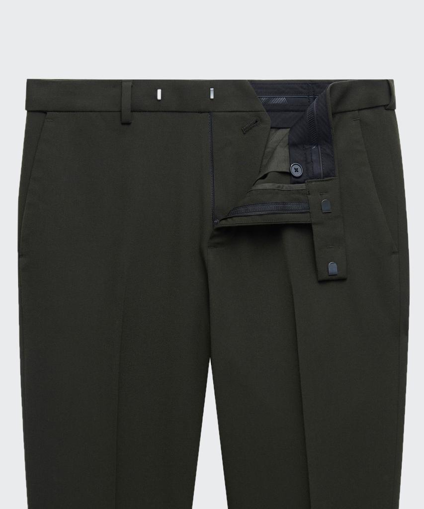 MUSINSA STANDARD Tapered Hidden Banding Crop Slacks [Khaki]