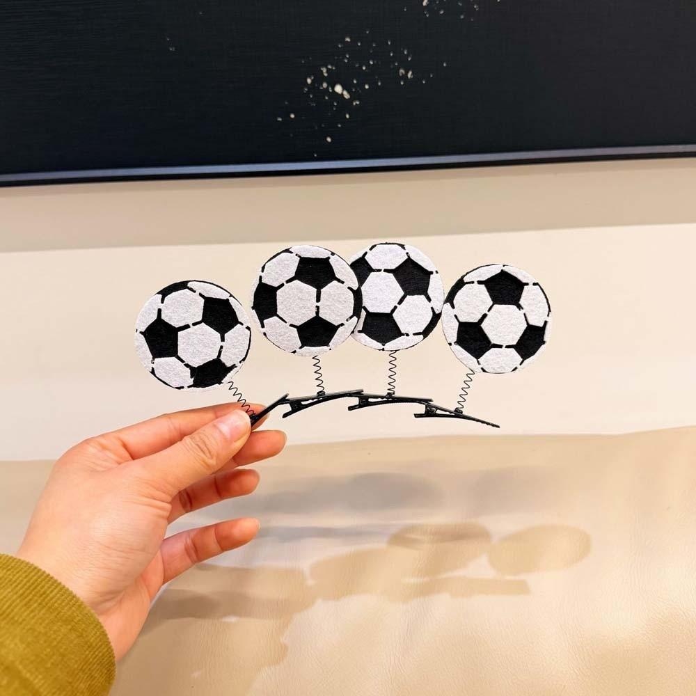 10pcs/set Cute Basketball Hair Clips Zinc Zinc Alloy Side Clip for Fans Soccer Hairpins Set Daily