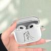 Fashionable and Creative Cat Pattern Suitable for Airpods 3 2 1 Pro 2 4 Pro3 Transparent Headphone Protective Case, Anti Drop