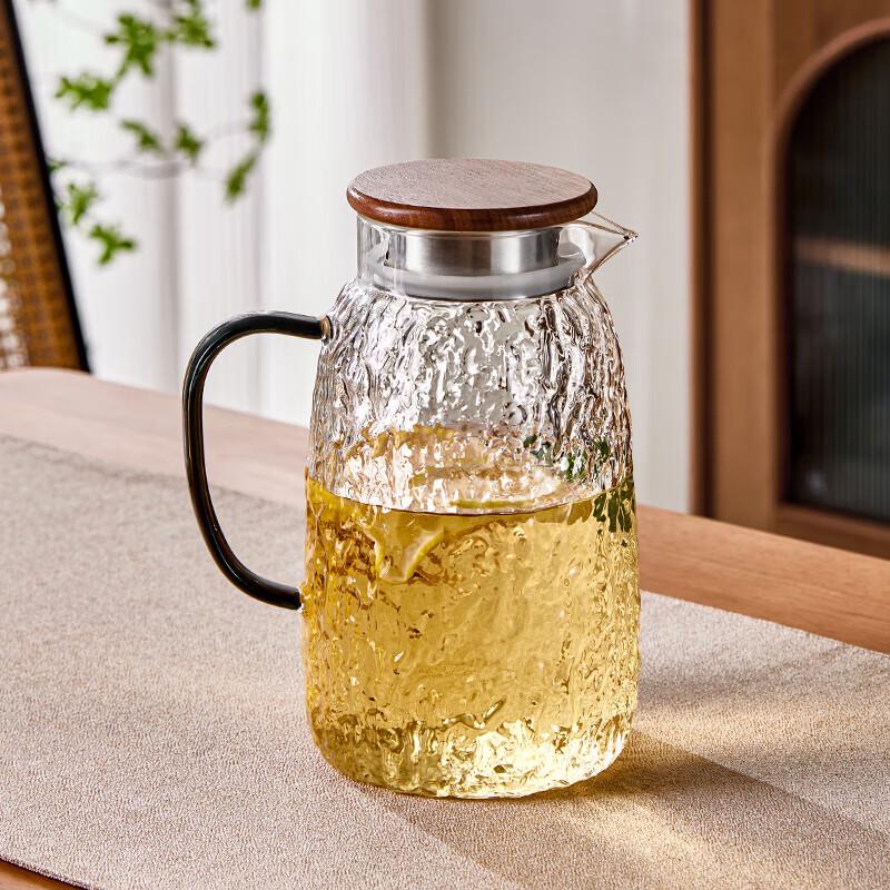 ZhuoPu Glacier Style High Borosilicate Glass Pitcher