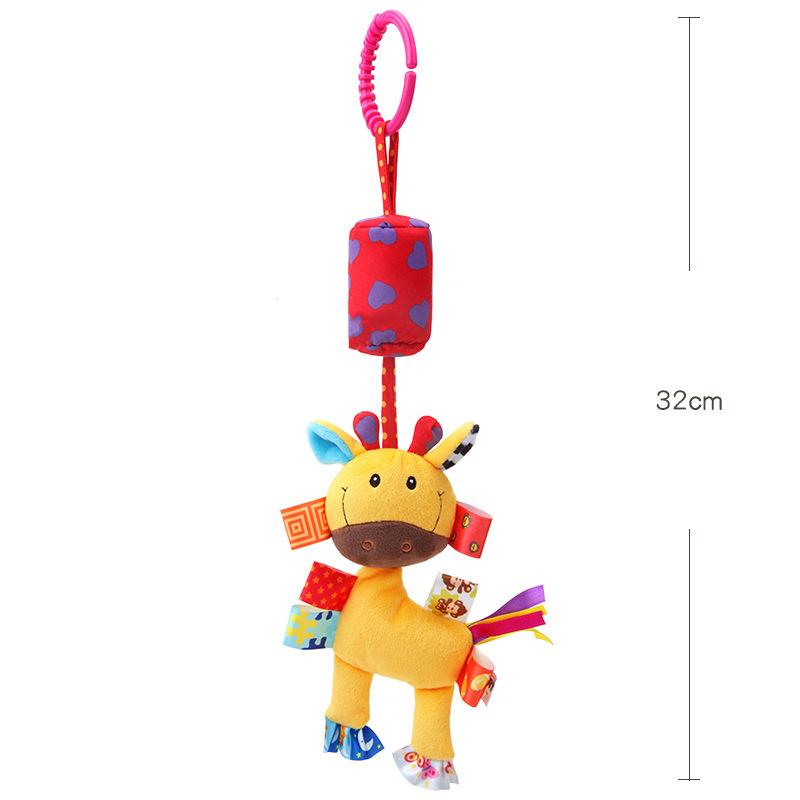 

New Baby Rattles Bell Toy Soft Stuffed Animal Rattle Hand Grip Toys Pendant Stroller Crib Bed Teether Hanging Toy 0-24 Months