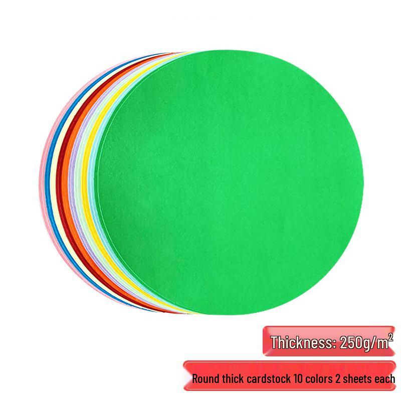 

Round Thickened Cardstock for Art: Handmade White, Black, and Kraft Paper for Drawing and Painting Diameter 25cm