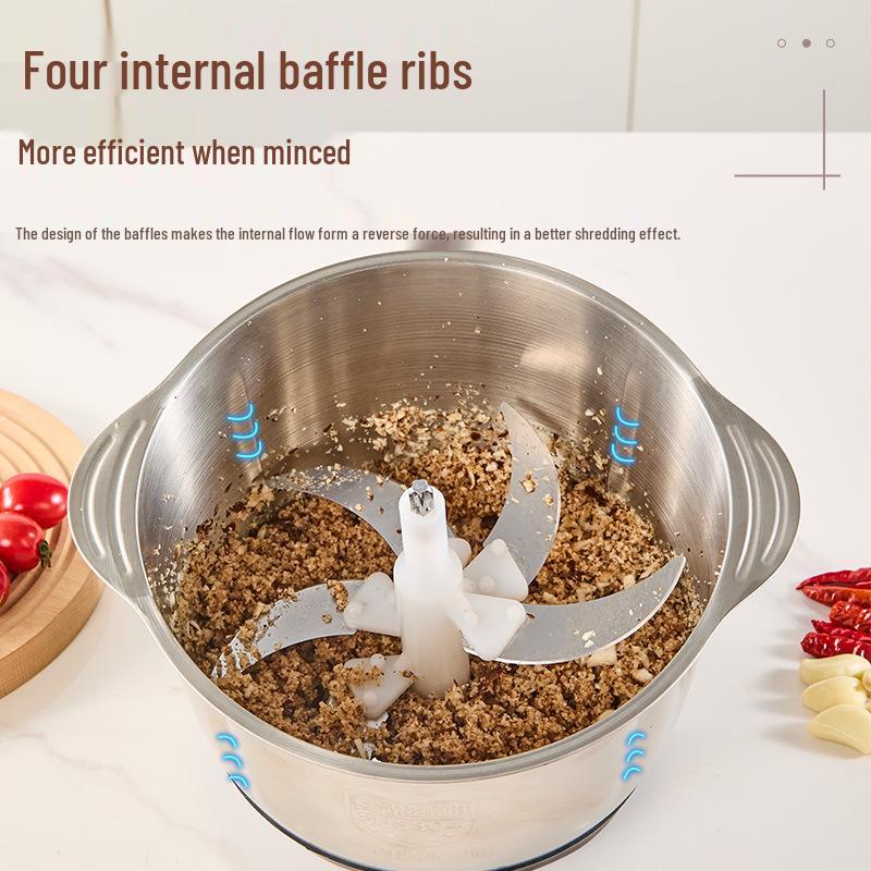 Stainless Steel Touch Screen Electric Meat Grinder & Food Processor