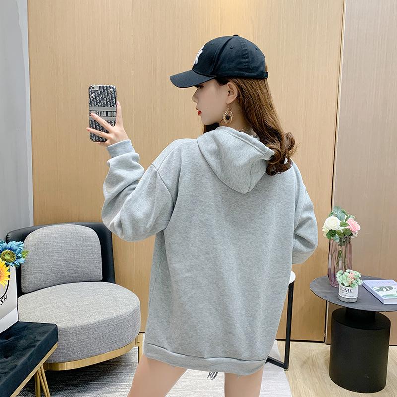 2023 Autumn/Winter Cross-border Casual Loose Hooded Sweatshirt with Plus Velvet for Men and Women