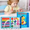 Montessori Magnetic Fraction Demonstration Book Magnetic Fraction Tiles and Circles Mathematics Wooden Fraction Book for Kids