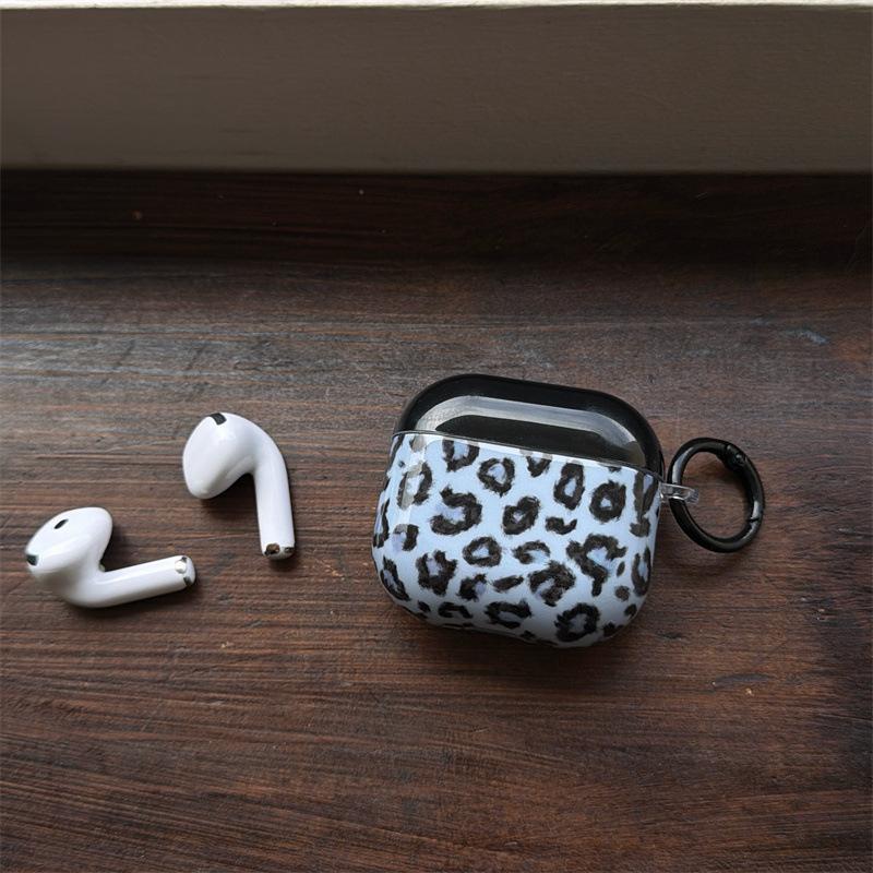 Hanfeng Ins Blue Leopard Print AirPods 1 Generation Earphone Case for AirpodsPro 1st Generation Bluetooth Headset