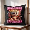ITALlAN BBrainrot Creative Cushion Cover Natural Linen Organic Fabric DoubleSided Printing Couch Pillow Covers Home Decor