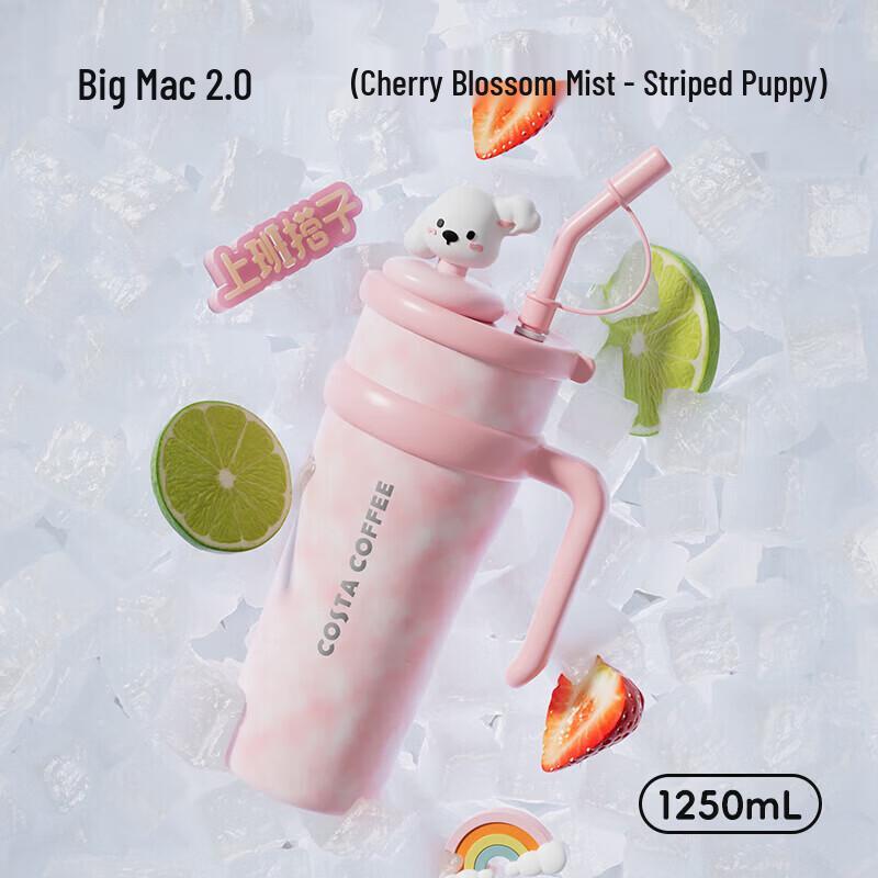 COSTA Juggernaut 2.0 Insulated Thermos with Cute Puppy Figurine