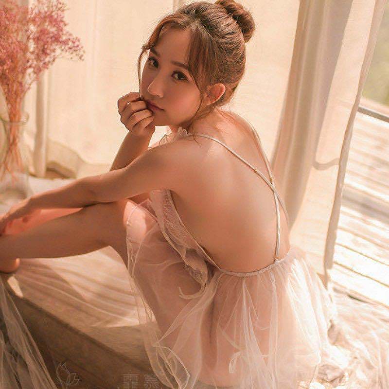 New lingerie women's sexy small breasts cute wings seduction mesh tulle angel wings