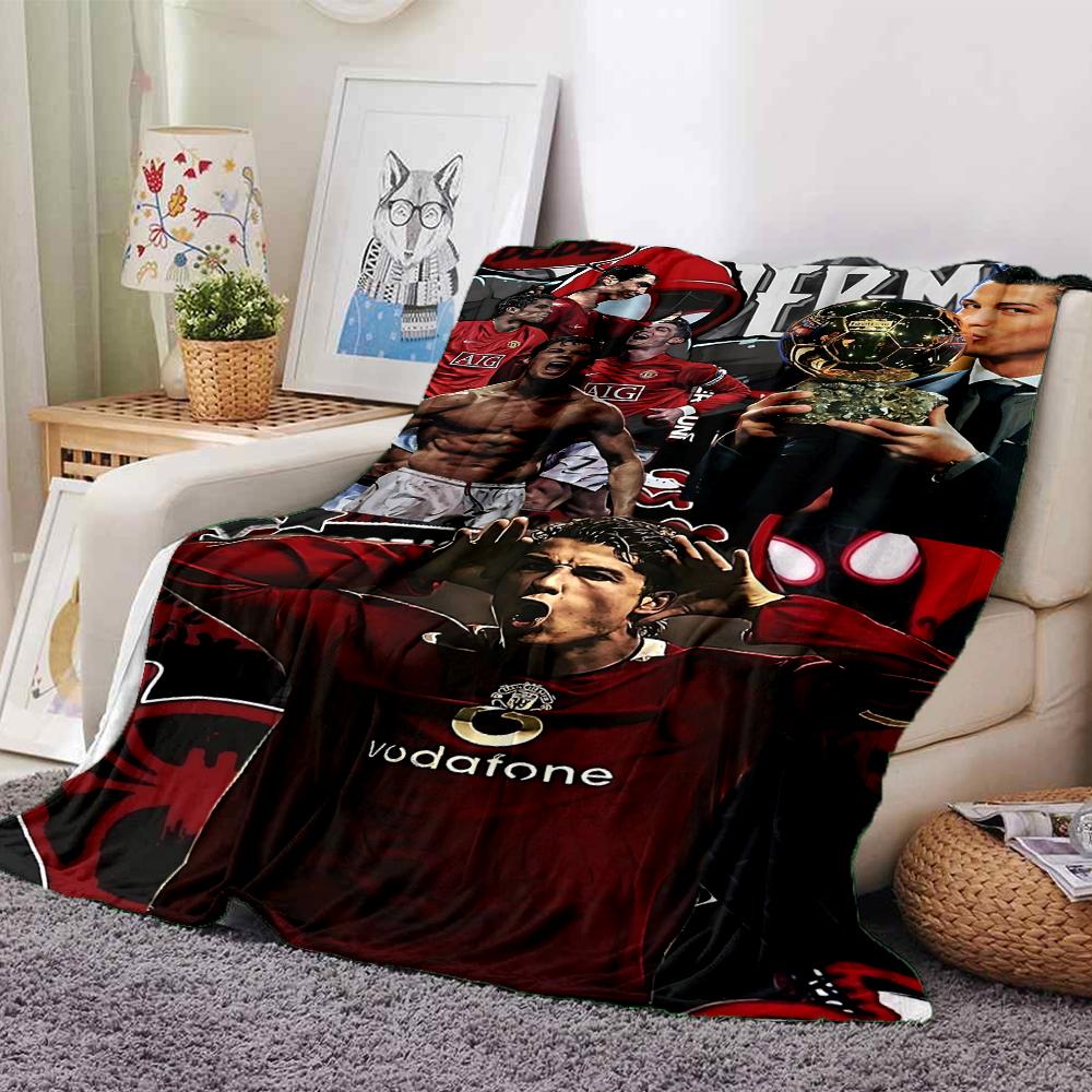 Football Celebration Moment printed flannel breathable and warm blanket, a stylish home gift, suitable for home, office and bedspread use. 0713a6