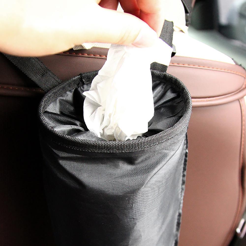 Portable Car Seat Back Trash Holder Hang Litter Bag Garbage Storage Rubbish Container Oxford Cloth Car Waste Bins Cleaning Tools