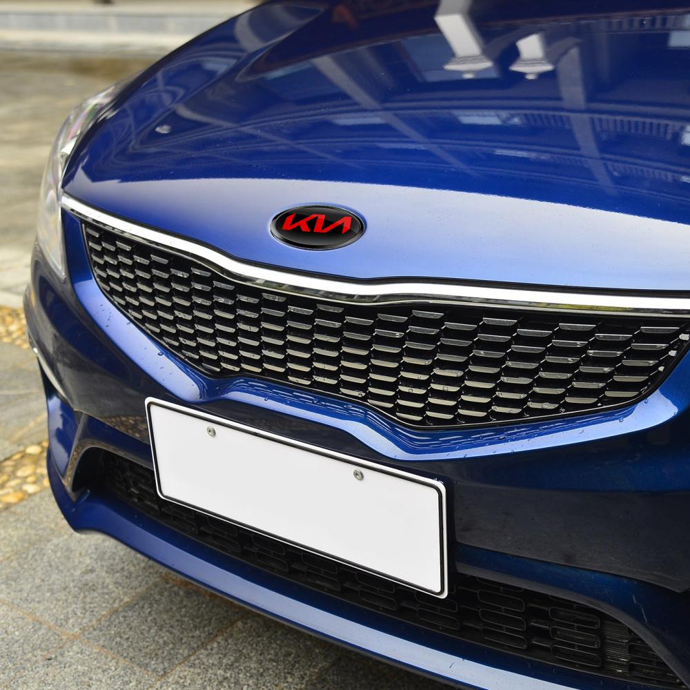 1 Stück Auto Frontklappe Emblem Heckklappe Abzeichen Aufkleber für Kia Rio Picanto Sportage Niro Morning Ceed Optima Seltos Sorento Cerato