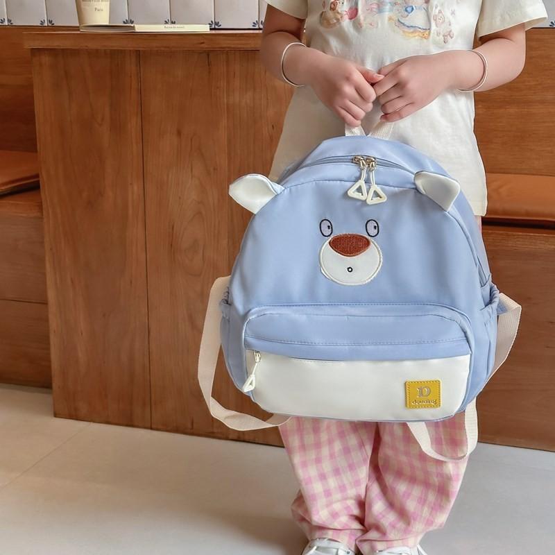 Cute And Stylish Unisex Cartoon Bear School Backpack For Toddlers With Durable Nylon Fabric