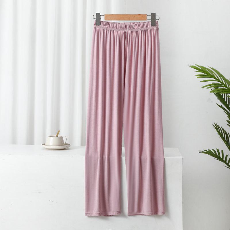 Women's High Waist Korean Style Wide-Leg Modal Pants - Versatile Summer Casual Straight-fit Trousers