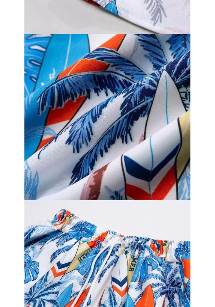 Trendy Summer Short-Sleeved Shirt & Shorts Set - Versatile, Stylish Two-Piece