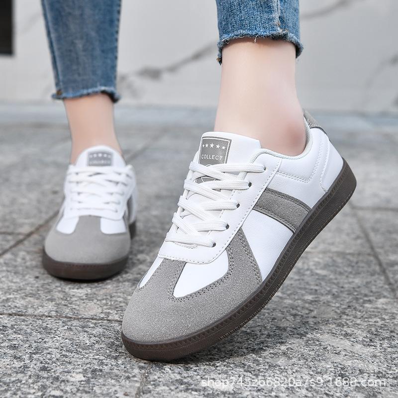 

2025 new German training shoes women s couples casual travel shoes wear-resistant retro Forrest Gump white shoes men s sports board shoes tide 36