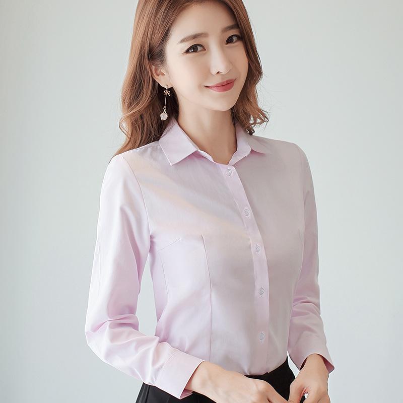 Camicetta Bianca da Donna a Maniche Lunghe con Scollo Quadrato - Abbigliamento da Lavoro Professionale Stile Coreano
