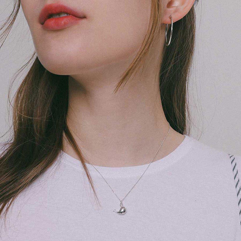J.Lauren Plump Whale Silver Necklace N01165
