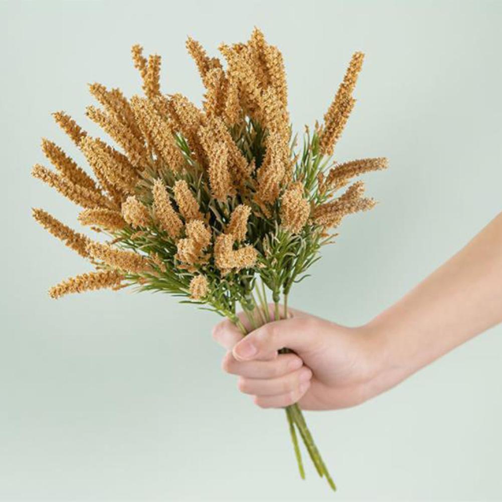 1 Bunch Lifelike Artificial Lavender Wheat Ears Rural Style Eternal Flowers Wedding Garden Parties Dining Table Decoration