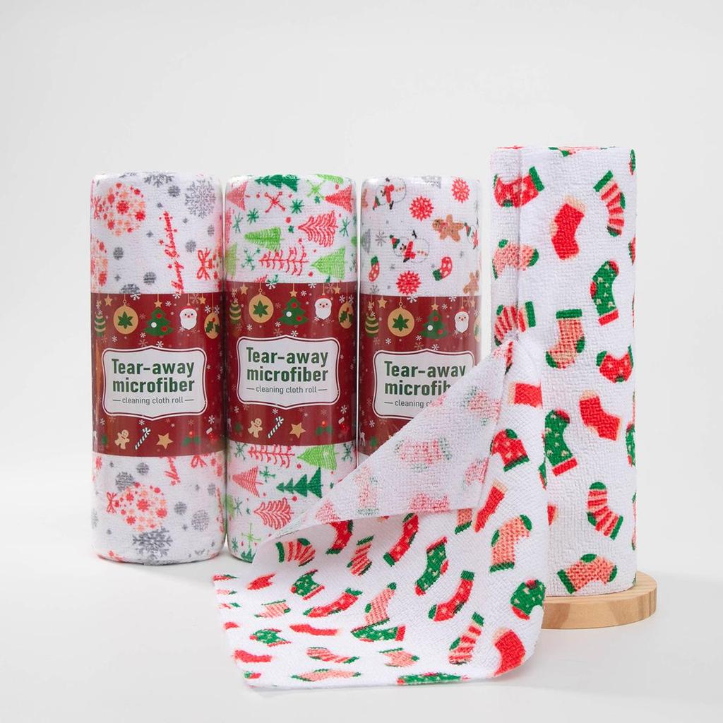 Drukowane Ręczniki Kuchenne z Mikrofibry z Możliwością Oderwania - Pogrubione i Chłonne do Czyszczenia Domowego