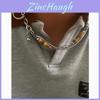Geometric Stainless Steel Chain Necklace For Men And Women With Natural Stone Accents
