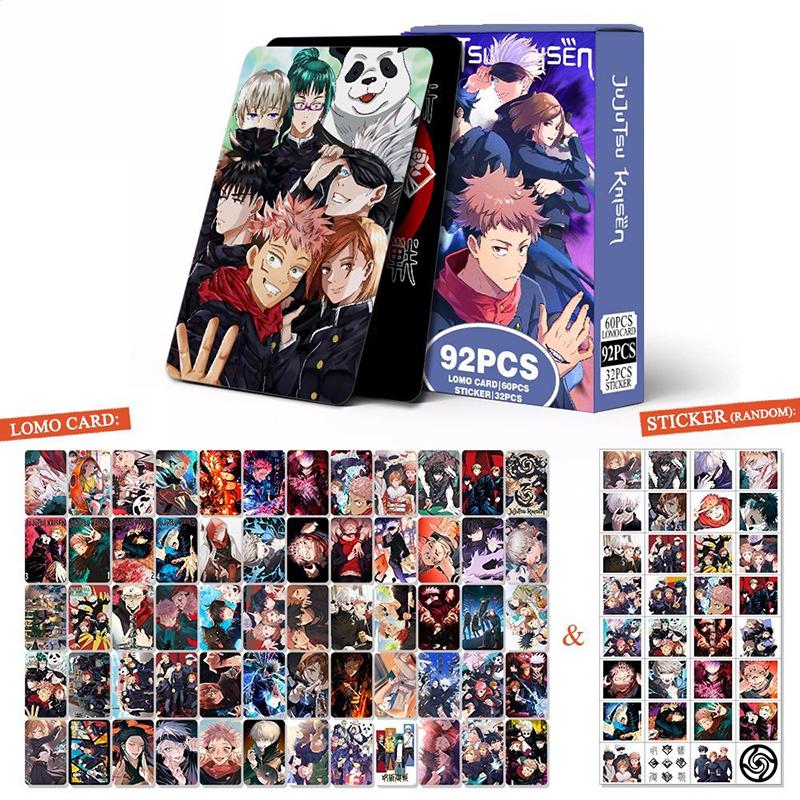 

92 шт./набор Аниме Маленькая открытка Магическая битва Годжо Сатору Юдзи Итадори Ломо-карточка Фотокарточка для коллекции фанатов Подарок