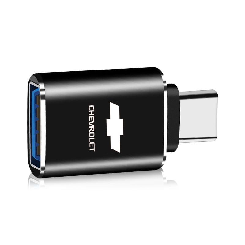 Car Usb Type C Cable Converter Charging Adapter Car Sticker for Chevrolet Colorado Cruze Captiva Malibu Trax Aveo Camaro Sonic Tahoe Impala Suburban