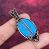 Sleeping Beauty Turquoise Pendant Copper Wire Wrapped Pendant Gemstone Jewelry