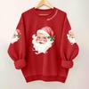 Ladies' Casual And Fashionable Round Neck Top With Christmas Print Hooded T-shirt Long Sleeved Sweatshirt