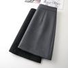 Women's Gray Sequined Midi Skirt - Spring 2025 High Waist Bodycon A-line