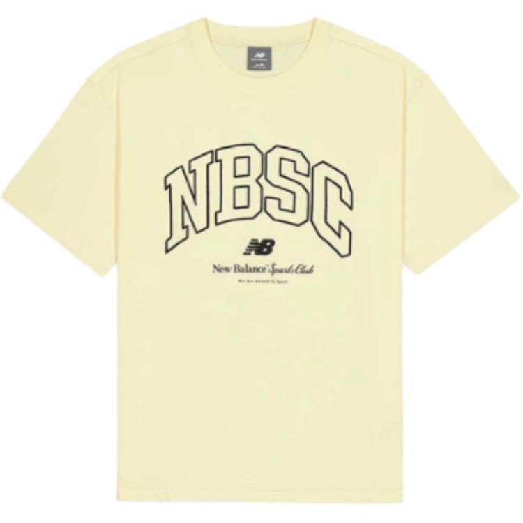 New Balance T Shirts Men s Light Yellow Crew Neck Moderate NEF31341-LYL XL