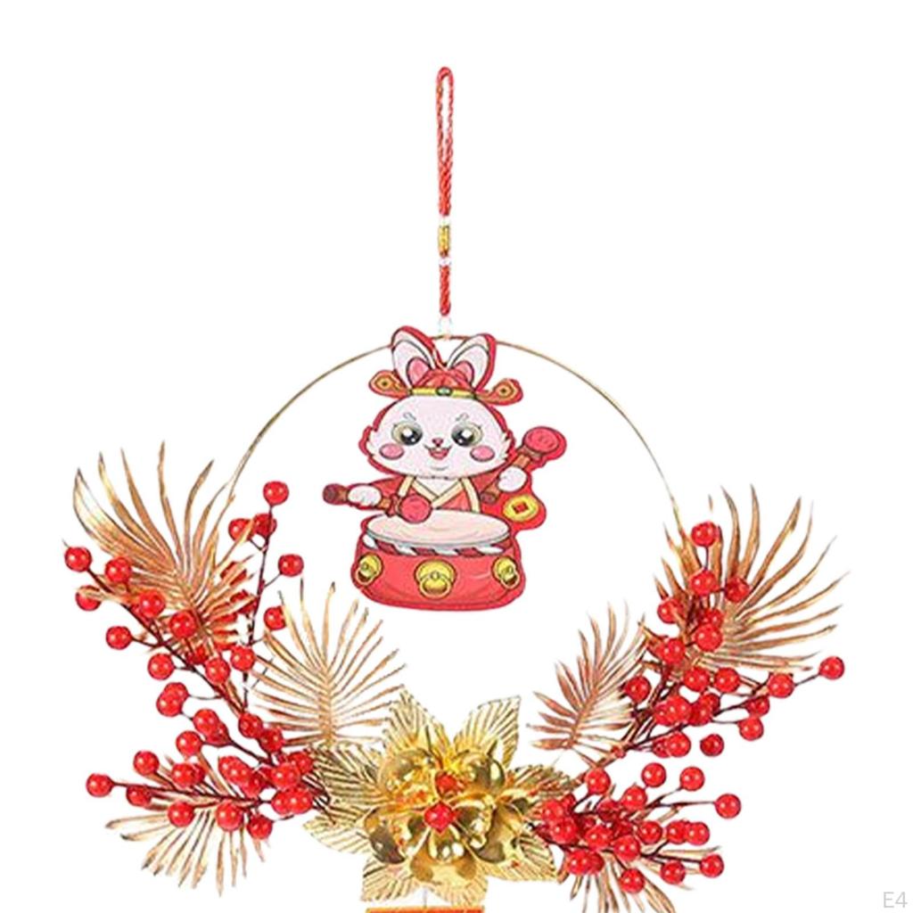 Chinese Year Hanging Decorations Adornment Door Wreath Ornament Pendant for Living Room