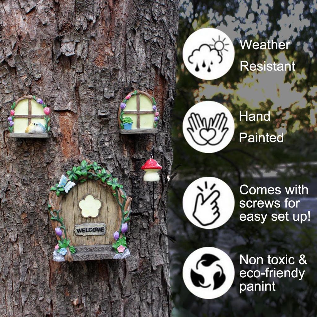 Floral Butterfly Resin Hanging Decor: Creative Courtyard Tree Enhancement
