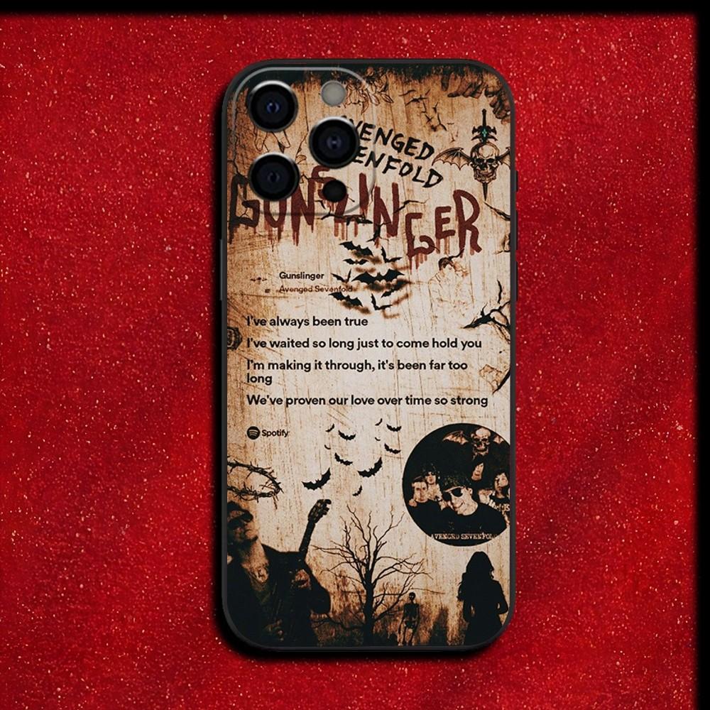 A-Avenged S-Sevenfold A7X Phone Case For iPhone 16,15,14,13,12,11,Pro,X,XS,Max,XR,Plus,Mini Soft Black Cover