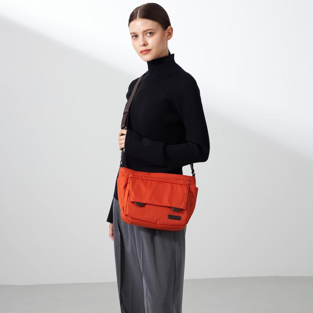 Umhängetasche Doppelklappe Reise-Umhängetasche für Damen 2004102 Hellgrau [Isaac] (12)