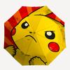 1pc Angry Pikachu Automatic Folding Umbrella - 3 Folding Design, Vivid Cartoon Pattern, Suitable for Outdoor Activities, A Gift for Fans In All S
