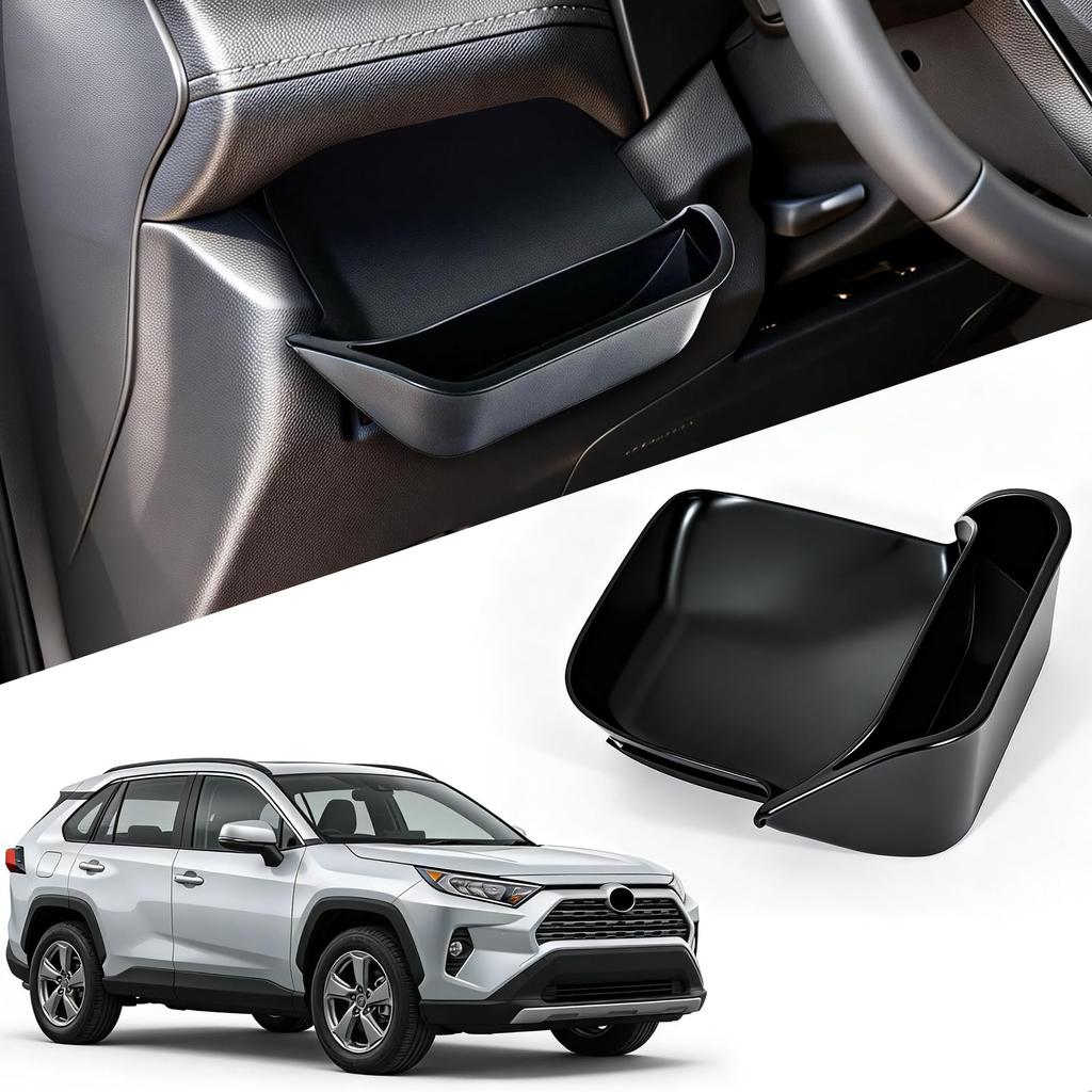 ZATOOTO Side Drawer Box for RAV4 Storage Box Toyota RAV4 Accessories 2025 2024 2023 2022 2021 2020 2019 Drawer Organizer Storage Glove Tray Interior