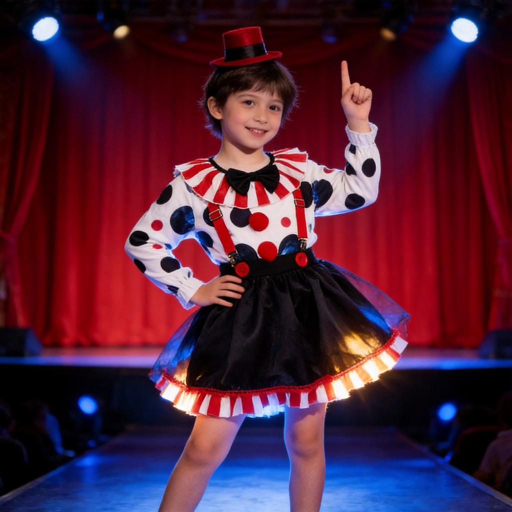 Terrifier Halloween Clown Costume Cosplay Suit For Stage Performance With Polyester Material For Kids And Adults
