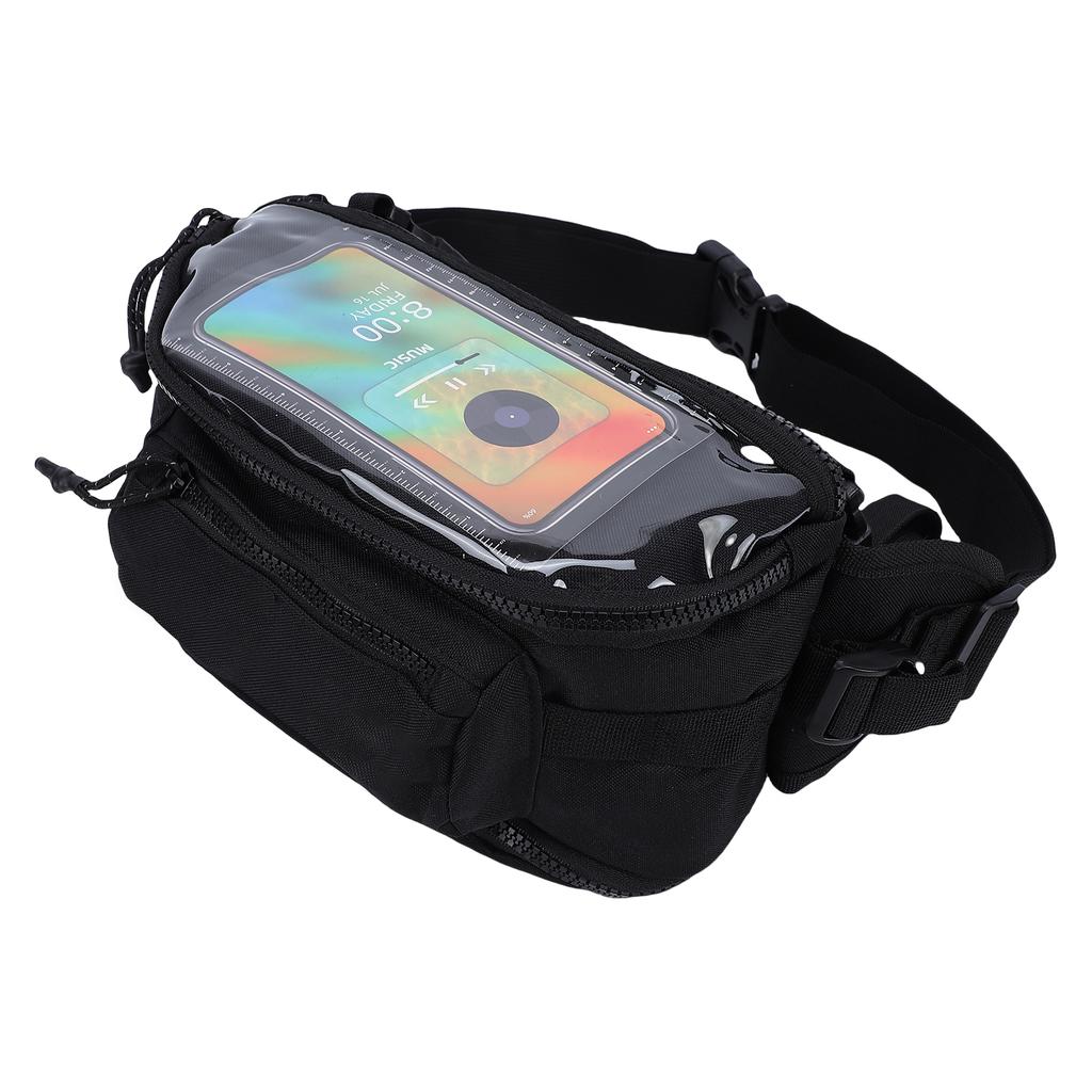 Motorcycle Waist Pack Expandable Front Handlebar Bag with Touchscreen Window for Navigation Large Capacity Storage