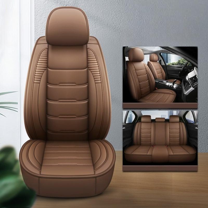 Five-Seat All-Around Car Seat Covers Suitable for All Seasons, Made of Durable and Breathable Faux Leather, Providing Protection for Car Interiors