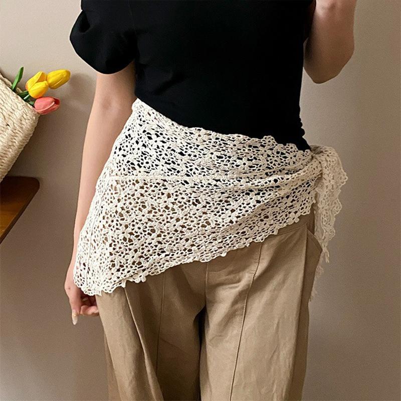 Damen Blumenspitze Schal & Kopftuch Geeignet für Strandparty Formelle Anlässe Damen Bandana Sommer Outfits Strand Haarschmuck