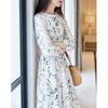 Women's Printed Long Sleeve A-Line Dress