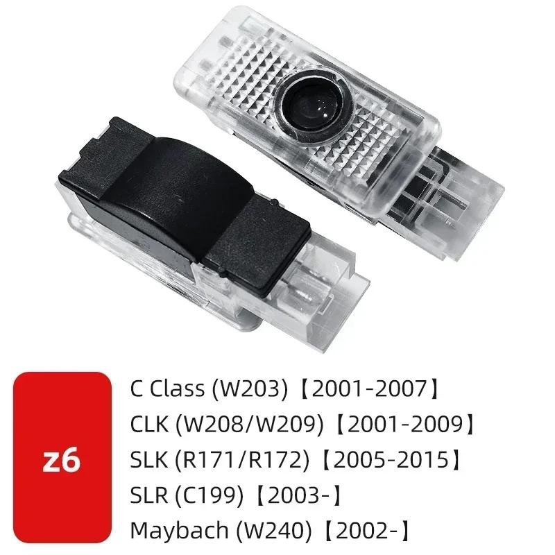 2 Stück Auto Tür Logo Projektoren LED Lampe Willkommensleuchten für Mercedes Benz X204 W168 W245 W215 W164 W209 R171 R172 W240 W210 W222