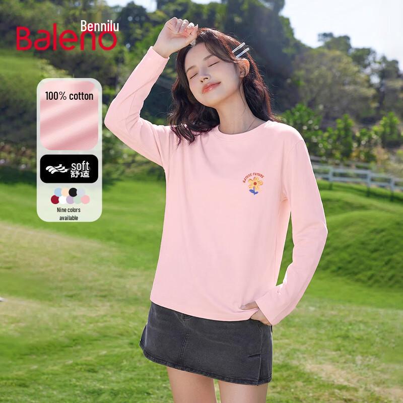 

Baleno Women s Pure Cotton Floral Long Sleeve T-Shirt L