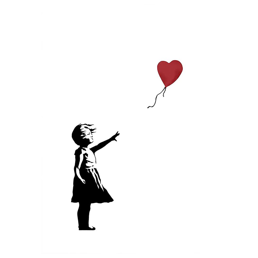Banksy Girl with Balloon Graffiti Contemporary Print Poster Wall Canvas Art Sample Painting for Living Room Home Decor Cuadros