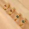 Bohemian Ocean Resort-Style Retro Ring Set: Turtle & Starfish Design