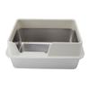 Stainless Steel Litter Pan Splash Proof Large Open Top High Side Litter Pan with Scoop